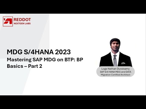 MASTERING SAP MDG on BTP:BP Basics- Part 2