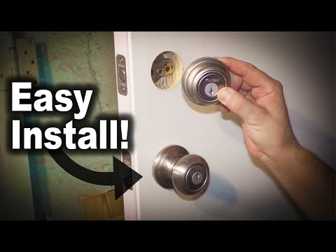 How to Install Door Knob and Deadbolt Lock Set | Kwikset with Smart Key