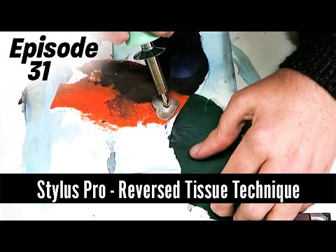 Encaustic Art How To Paint A Flower With Stylus Pro Reversed Tissue Technique Tutorial