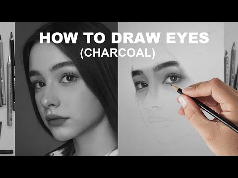 How To Draw Eyes| Using Charcoal | Beginner's Guide Part 2