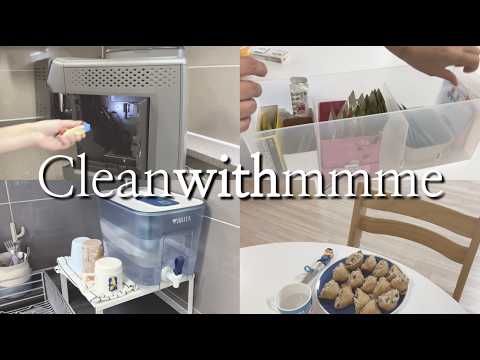 Cleaning Vlog|Philips Coffee Machine Cleaning|YEOL Ramen • MUJI Drawer · Brita Water Purifier Holder