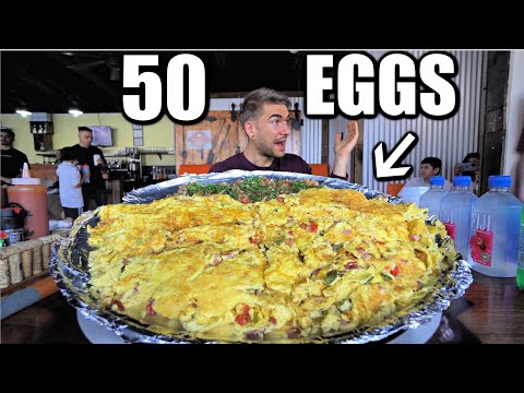 UNBEATABLE 50 EGG OMELET CHALLENGE (Only 30 Minutes?) | World's BIGGEST Breakfast Omelette Challenge