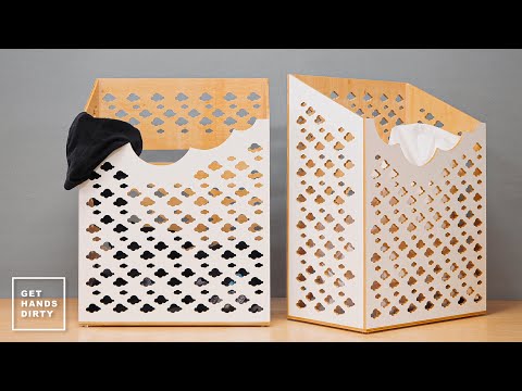 How to Make Laundry Baskets Out of Thin Plywood // Tiny Apartment Build Ep.10