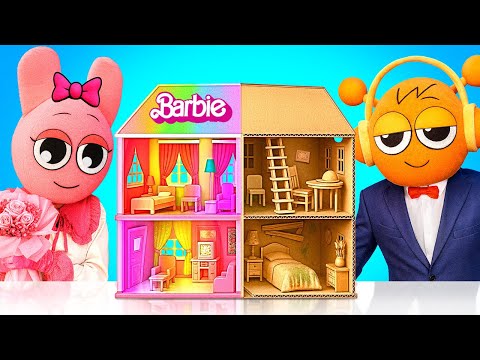 Newly Married Sprunki Got Scammed 🥲*Build A Brand New Cardboard House*