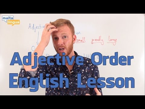 Adjective Order - English Grammar Lesson (Upper Intermediate)