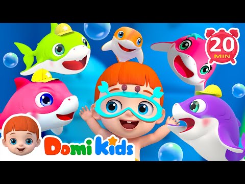 鯊魚一家 + 更多｜兒歌大全｜寶貝多米｜Baby Shark｜早教兒歌｜經典熱門兒歌｜動物兒歌｜教育｜domikids 中文｜Nursery Rhymes