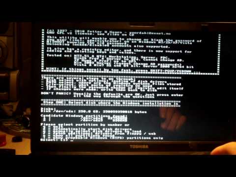 Using Hiren's Boot CD to clear a Local Account Windows password