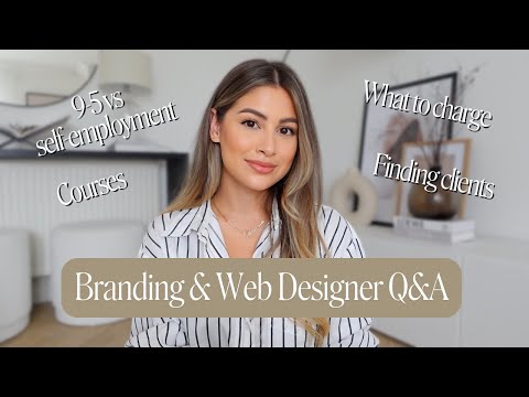 Branding & Web designer Q&A - 9-5 vs working for yourself // How to find clients // courses