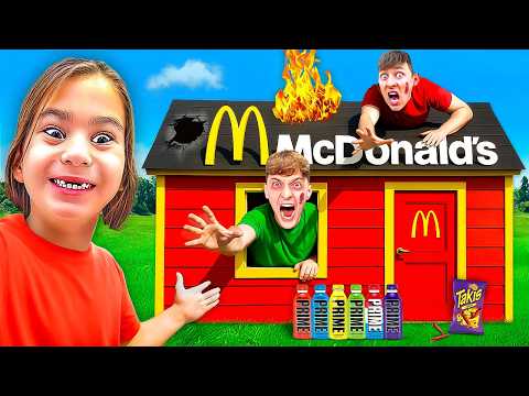 WER als LETZTES das McDonald's MINI-HAUS verlässt gewinnt 10.000€ 😱 (eskaliert..)