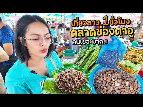 Cross over to Laos for 1 hour! Chong Ta Ou Market, lots of mushrooms, Thai-Lao border