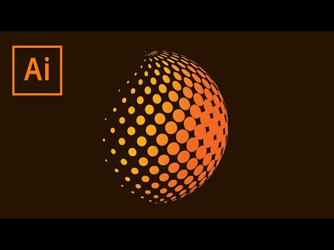 How To Create Halftone Sphere In Illustrator (Urdu/Hindi)