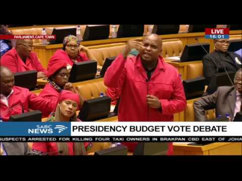 Julius Malema debates the Presidency budget vote