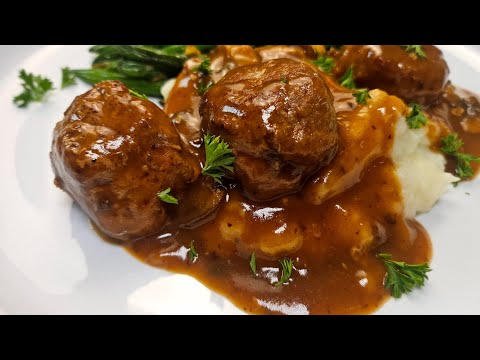 Turkey meatballs w/ gravy