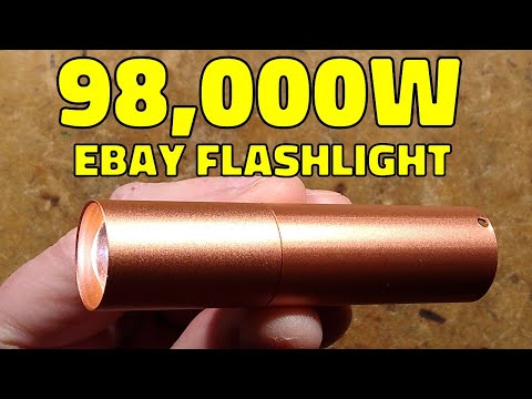 eBay 98kW LED flashlight (slightly exaggerated) with schematic