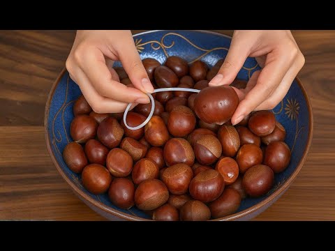 😱 Peel Chestnuts in 2 Seconds Without Breaking Them! Genius String Trick 🌰