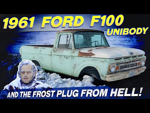 My 1961 F100 Unibody Shortbed finally gets an engine R&R! And then we bury it in a snowdrift...