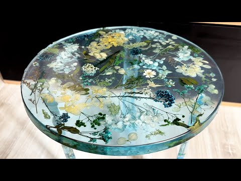 MAKE a Stunning Resin Table with Dried Flowers at HOME