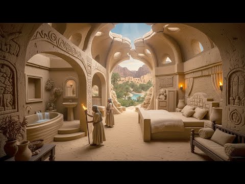 Building a $20M Luxury Underground Sandstone Palace with Private Oasis Pool in the Desert