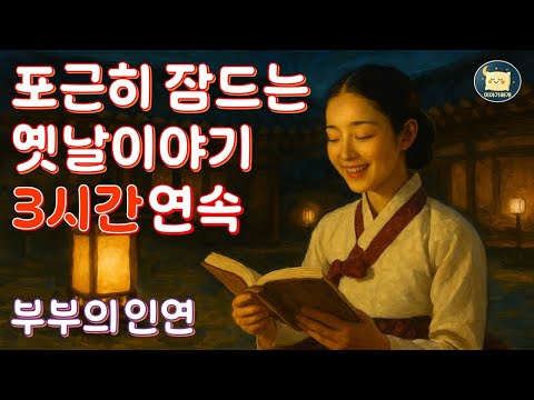 중간광고 없는 3시간 연속 꿀잠자는 포근한 옛날이야기 - 부부의 인연 이야기 - 이야기베개😁잠이 솔솔 오는 재미있는 전래동화, 전설, 고전 #잠자리동화 #옛날이야기 #오디오북