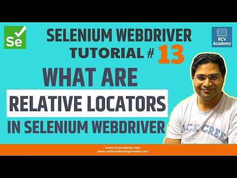 Selenium WebDriver Tutorial #13 - What is Relative Locator in Selenium
