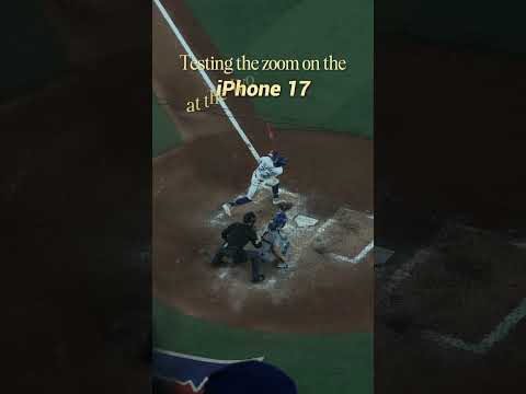 iPhone 17 Pro Max Zoom at the World Series!! Go Blue Jays ⚾️ #iphone17 #iphone17promax