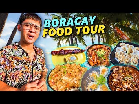 Ultimate Filipino Food Tour in BORACAY! BEST Seafood and Ihaw-Ihaw🇵🇭