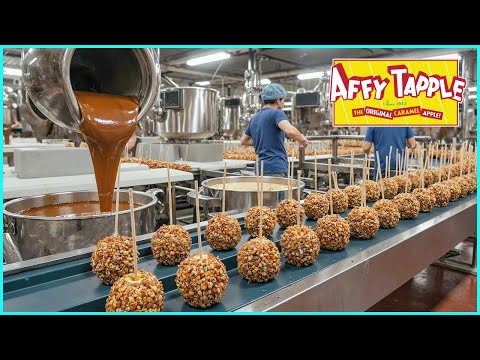 How Caramel Apples Are Made in Factory🍎  | Halloween Sweet Treat