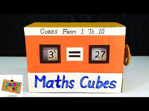Maths Cubes Working Model For School Exhibition | maths project | maths model | maths day projects |