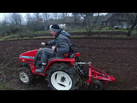 Вспашка минитрактором Yanmar Ke-4.Осень 2022.