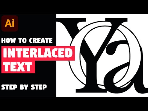 Interlaced Text Effect | Illustrator tutorial