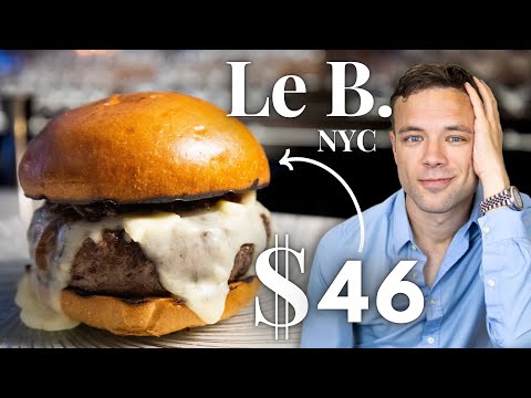 Eating the EXCLUSIVE and LUXURIOUS $46 Burger from Le B. NYC. Is It Worth It? BEST Burger in NYC?