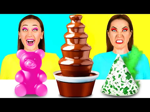 Chocolate Fountain Fondue Challenge | Funny Food Challenges by PaRaRa