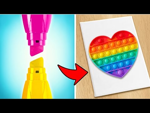 Truques fáceis de desenho e transformações de arte super satisfatórias ✏️✨🎨