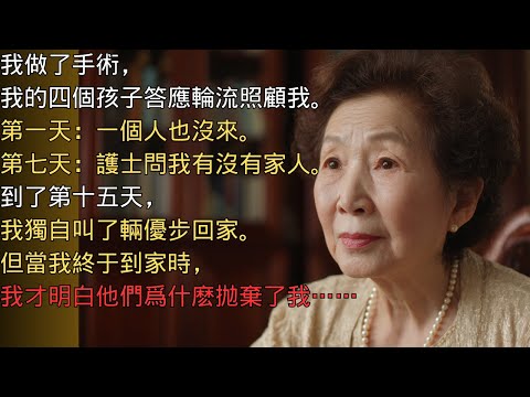 手術後孩子們把我一個人留在醫院……但我回家後,我做了……