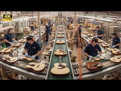 Inside the World’s Largest Guitar Factory How 5000 Guitars Are Mass Produced Every Day(Full Process)