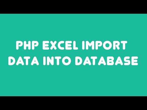 PHP excel import data into database