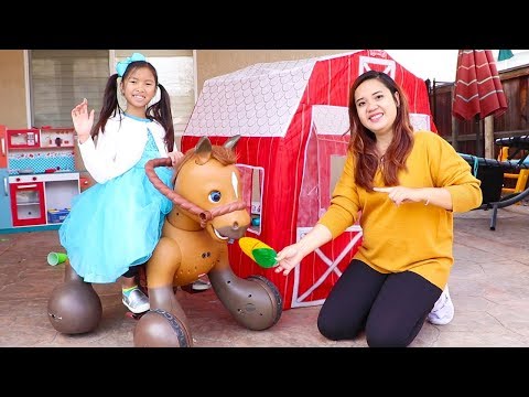 Wendy Pretend Play w/ Ride On Horse Toy