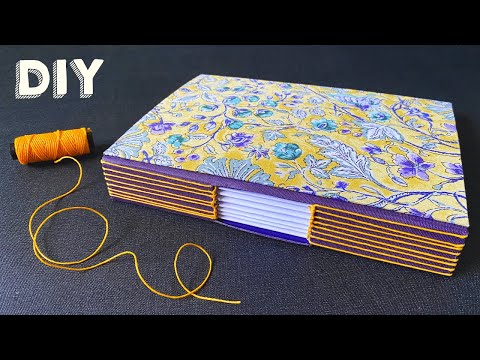 👉 How to MAKE a NOTEBOOK with Buttonhole Sewing [ Journal, Scrapbook ]