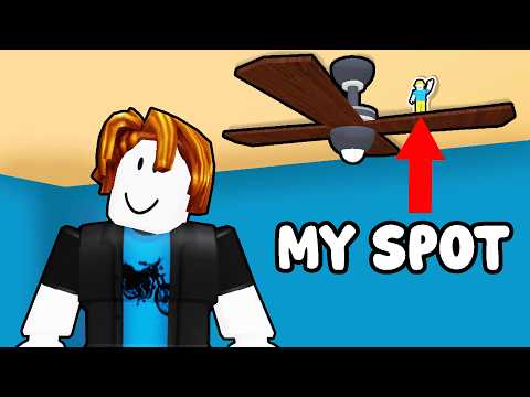 hiding in IMPOSSIBLE SPOTS in Roblox shrink hide and seek...