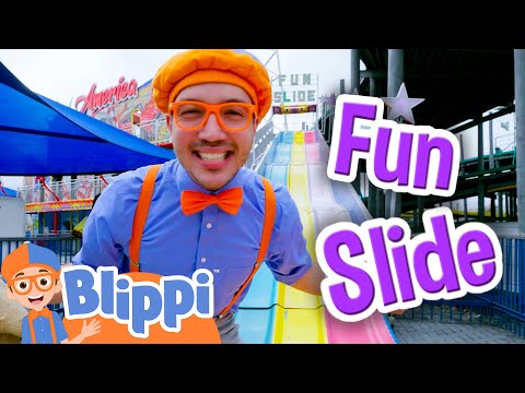 Blippi Rides Roller Coasters At The Fun Spot Theme Park! | Educational Videos For Kids