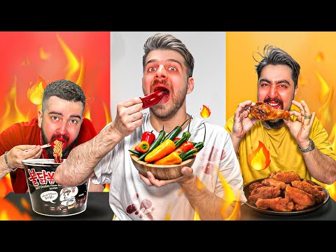 هرکی غذای تند بیشتری بخوره برندس🔥🌶️