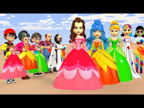 Scary Teacher 3D vs Squid Game Help Miss T Choose Princess Dress For Squid Girl 5 Times Challenge