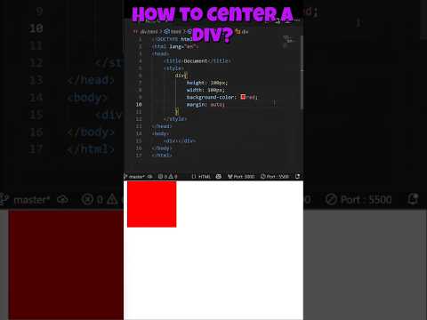 How to Center a Div? 🤔 #shorts #education