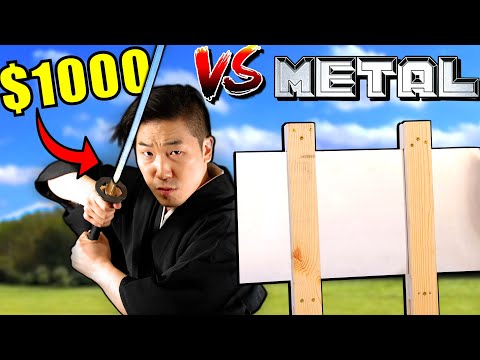 $1000 Katana VS Metal! - Anime Cutting Challenge