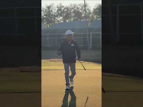 Sinking a 40ft putt with a wedge | Match Play Highlights