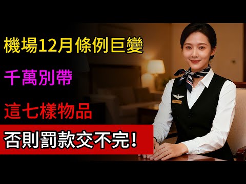 機場12月條例巨變，千萬別帶這七樣物品，否則罰款交不完！#生活智慧 #旅遊 #避坑指南 #健康清泉