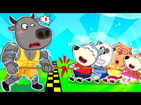 Tug Of War Game: 1 Vs 100 People! Which Team Will Win? 💖Wolfoo New Episodes 2025 | Wolfoo CandyToons