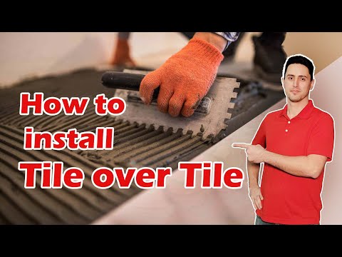 How to tile over tile in a shower floor?