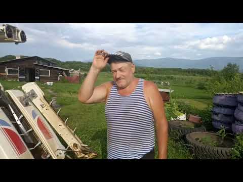 Выгрузка зерна с мини-комбайна