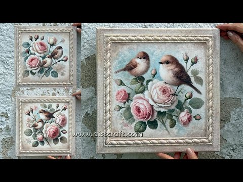 Canvas Art Ideas for Beginners Decoupage Tutorial